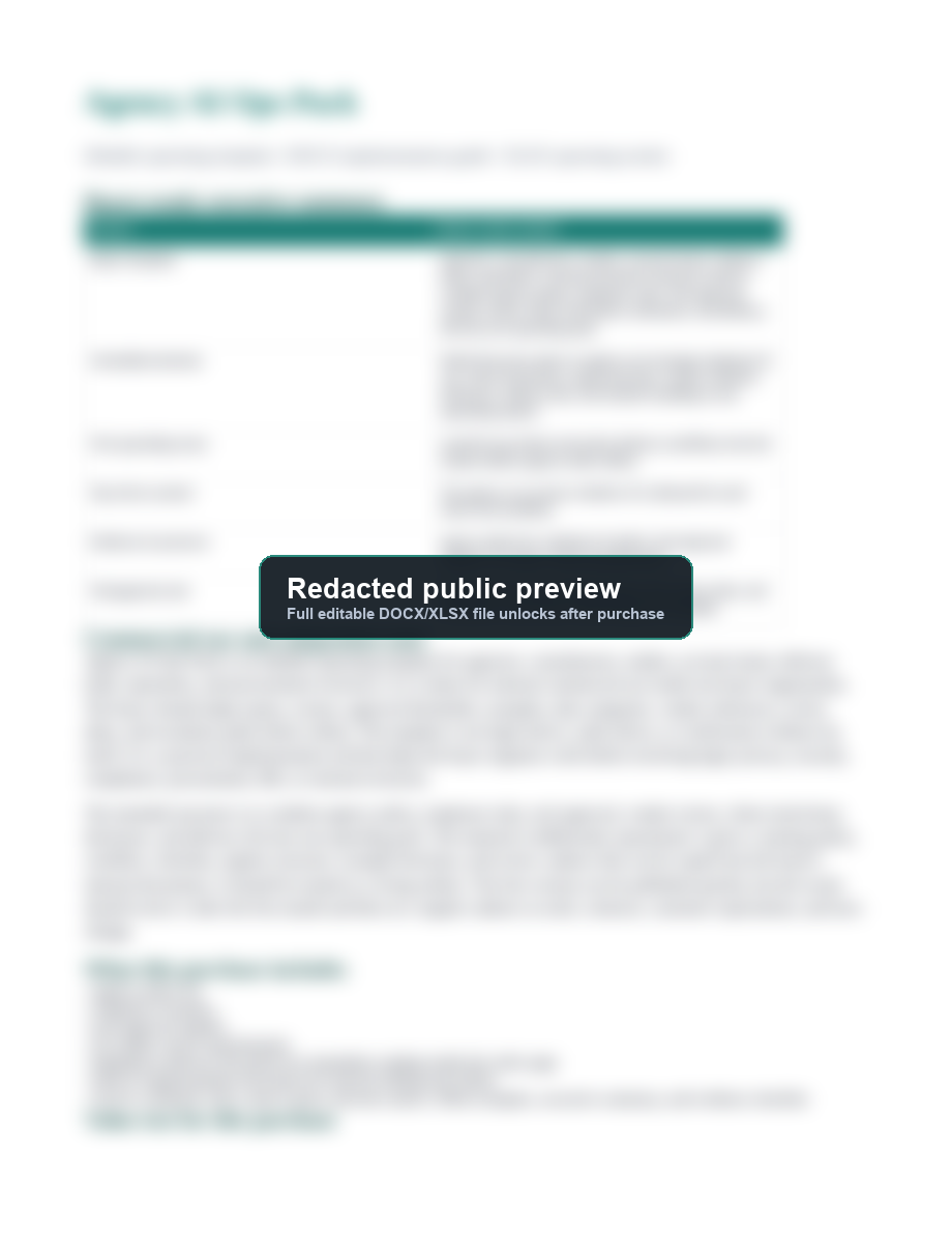 Agency AI Ops Pack DOCX implementation guide preview