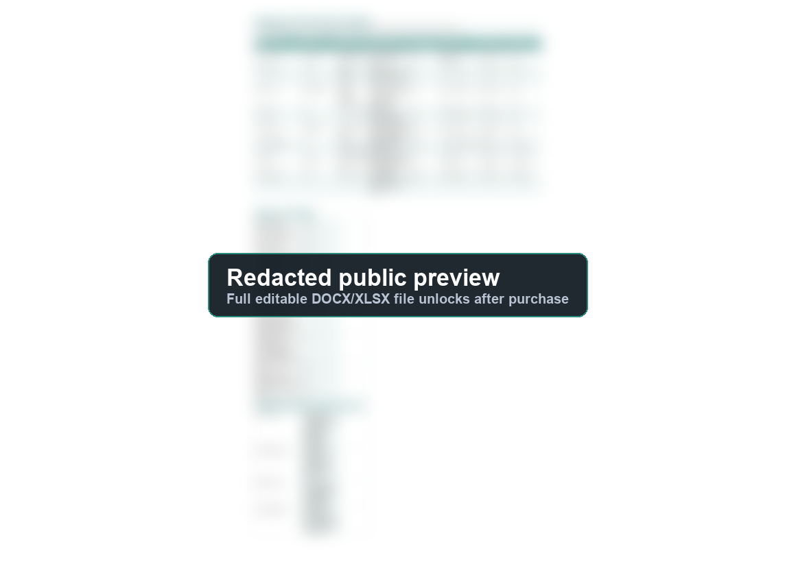Employee AI Use Policy Template XLSX operating tracker preview