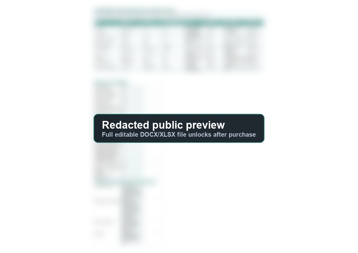 ISO 42001 Gap Checklist for Small Teams XLSX operating tracker preview
